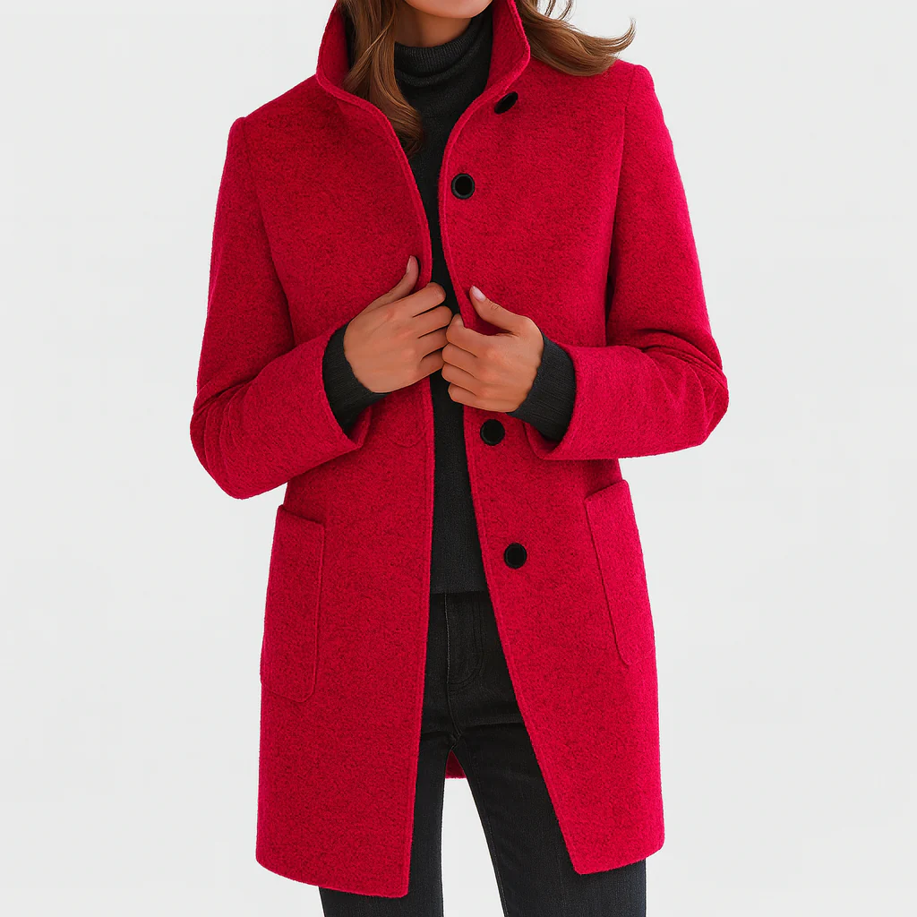 Katelin | Classic Wool-Blend Trench Coat
