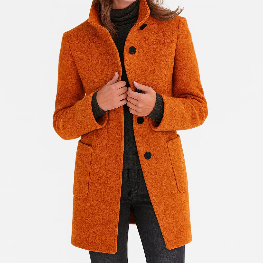 Katelin | Classic Wool-Blend Trench Coat