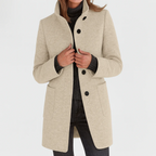 Katelin | Classic Wool-Blend Trench Coat