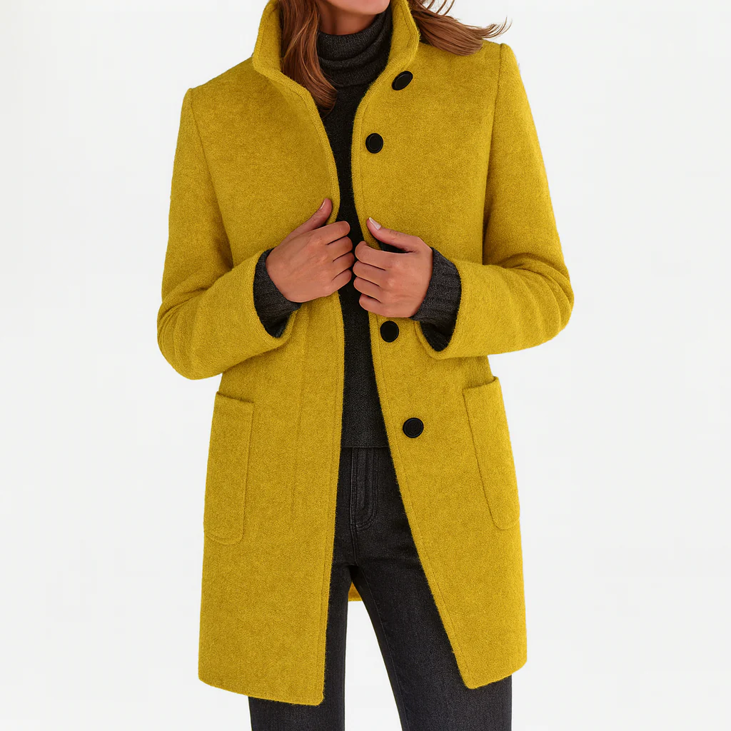 Katelin | Classic Wool-Blend Trench Coat